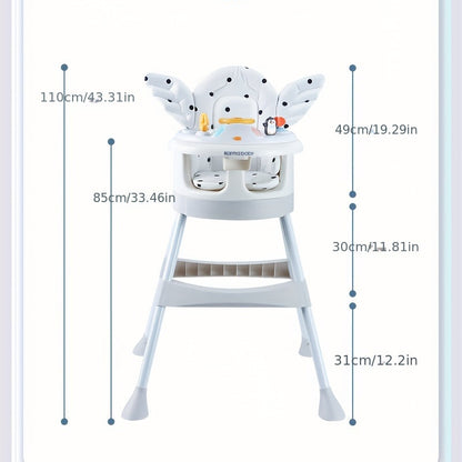 Karmababy Baby High Chair, Detachable High Feet, Newborn Learning Seat