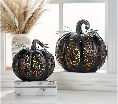 🎃Halloween Pre-sale 70% Off,Buy 2 get 2 free(8pcs) 🔥Set of 2 Indoor/Outdoor Illuminated Pumpkins