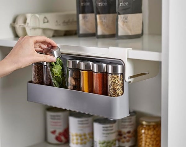 🎁Buy 2 Get 2 Free💝Spice Rack Organizer - Under-Shelf Kitchen Cabinet Storage Solution for Spices