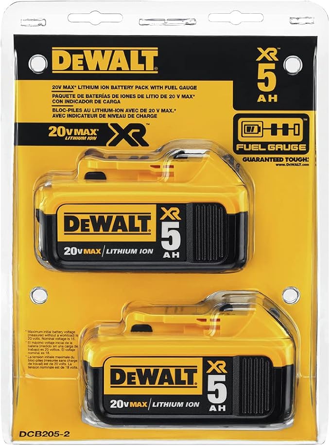 【Today Only $29.88⚡】DE W 20V MAX 5 Ah Lithium Ion Battery (DCB205)