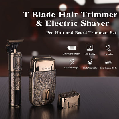 ✨This Week's Special Price $29.99💥Hair Trimmer & Electric Razor For Zero Gapped Beard Trimmer