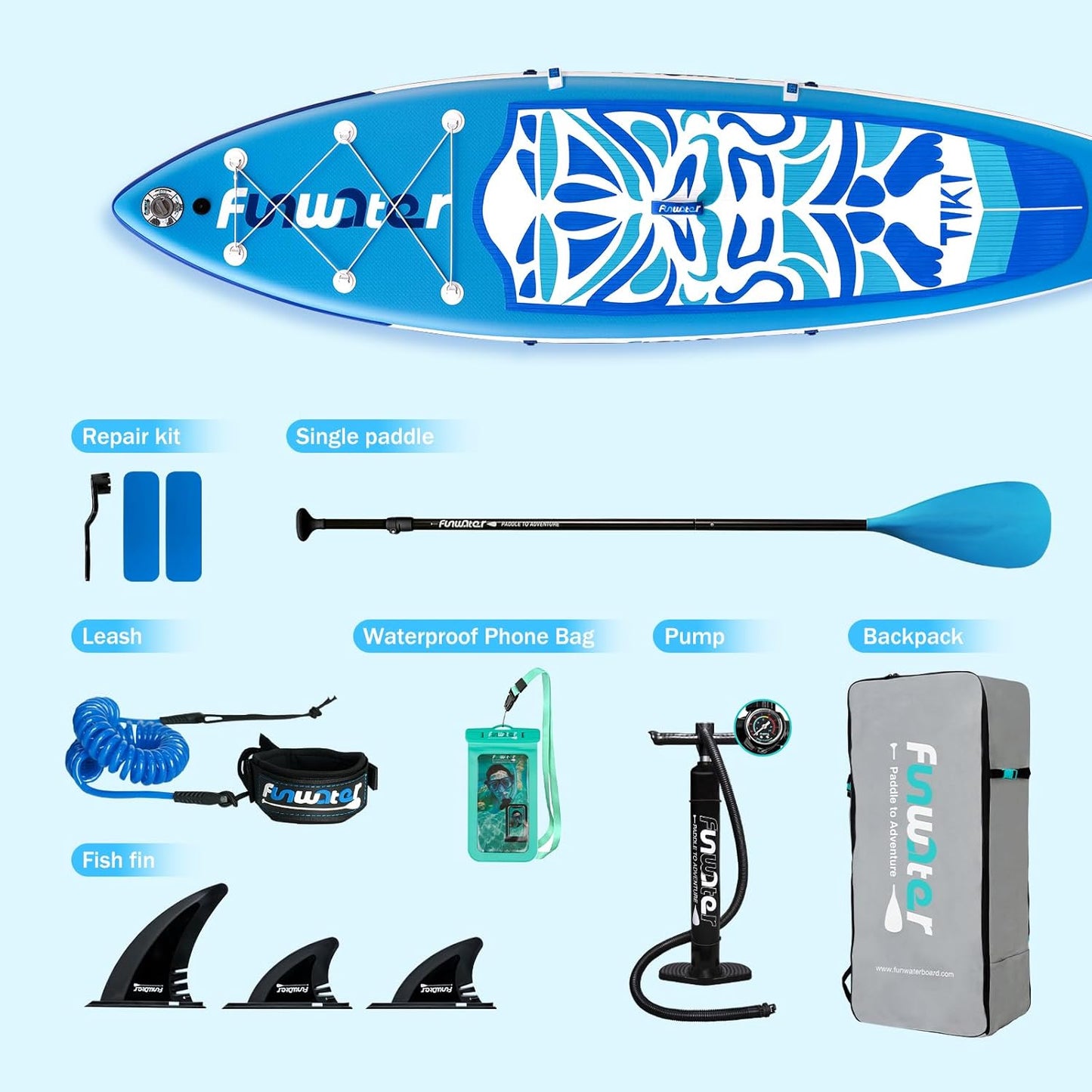 Inflatable Ultra-Light Stand Up Paddle Board for All Skill Levels with Premium SUP Paddleboard Accessories