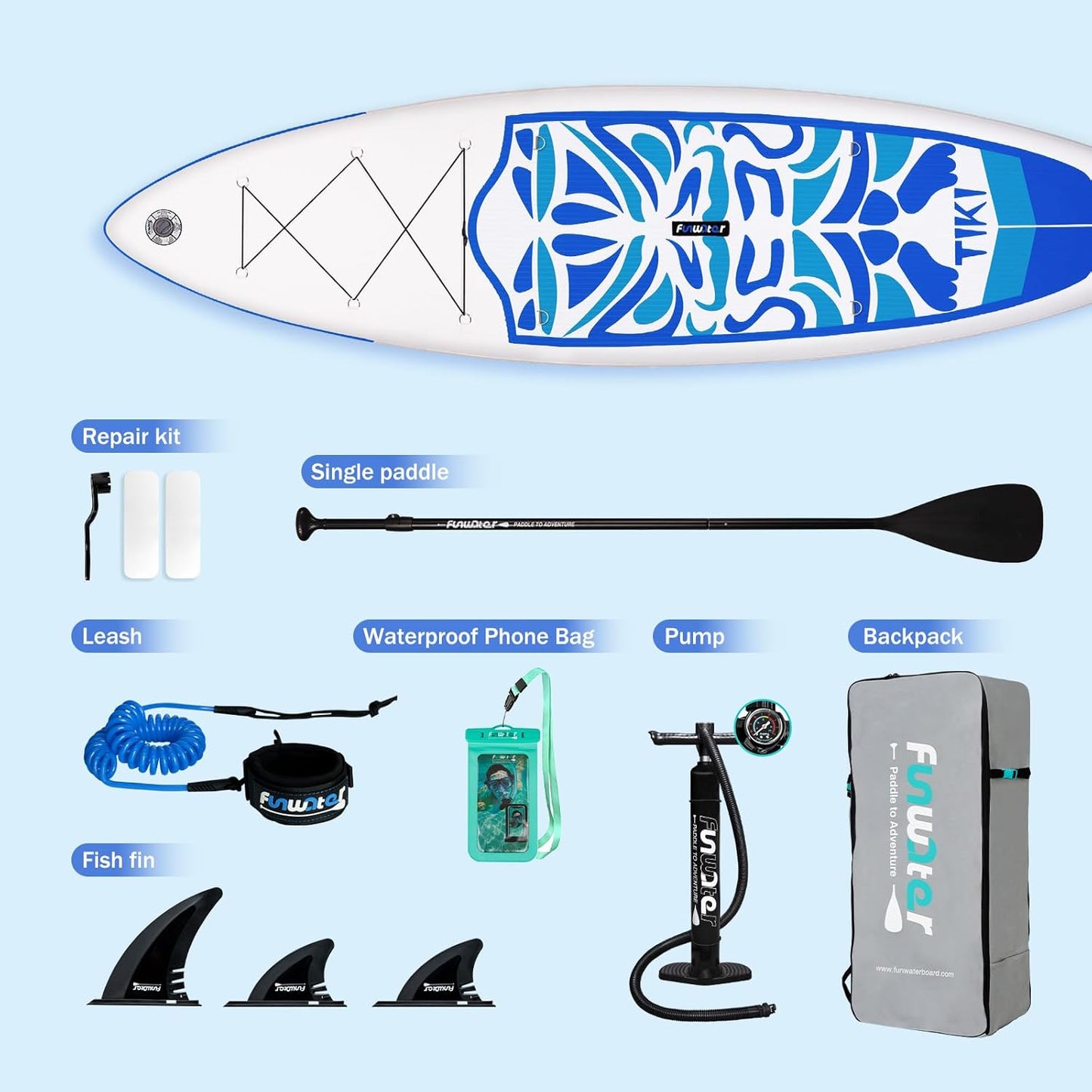 Inflatable Ultra-Light Stand Up Paddle Board for All Skill Levels with Premium SUP Paddleboard Accessories