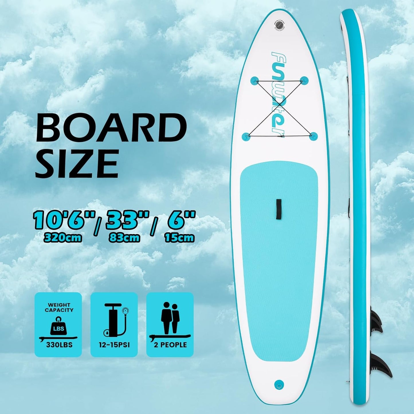 Inflatable Ultra-Light Stand Up Paddle Board for All Skill Levels with Premium SUP Paddleboard Accessories