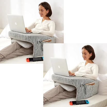 💥Last Day Buy 1 Get 1 Free💥Memory Foam Lap Desk Pillow for Reading, Working, Playing, Crocheting in Bed Couch