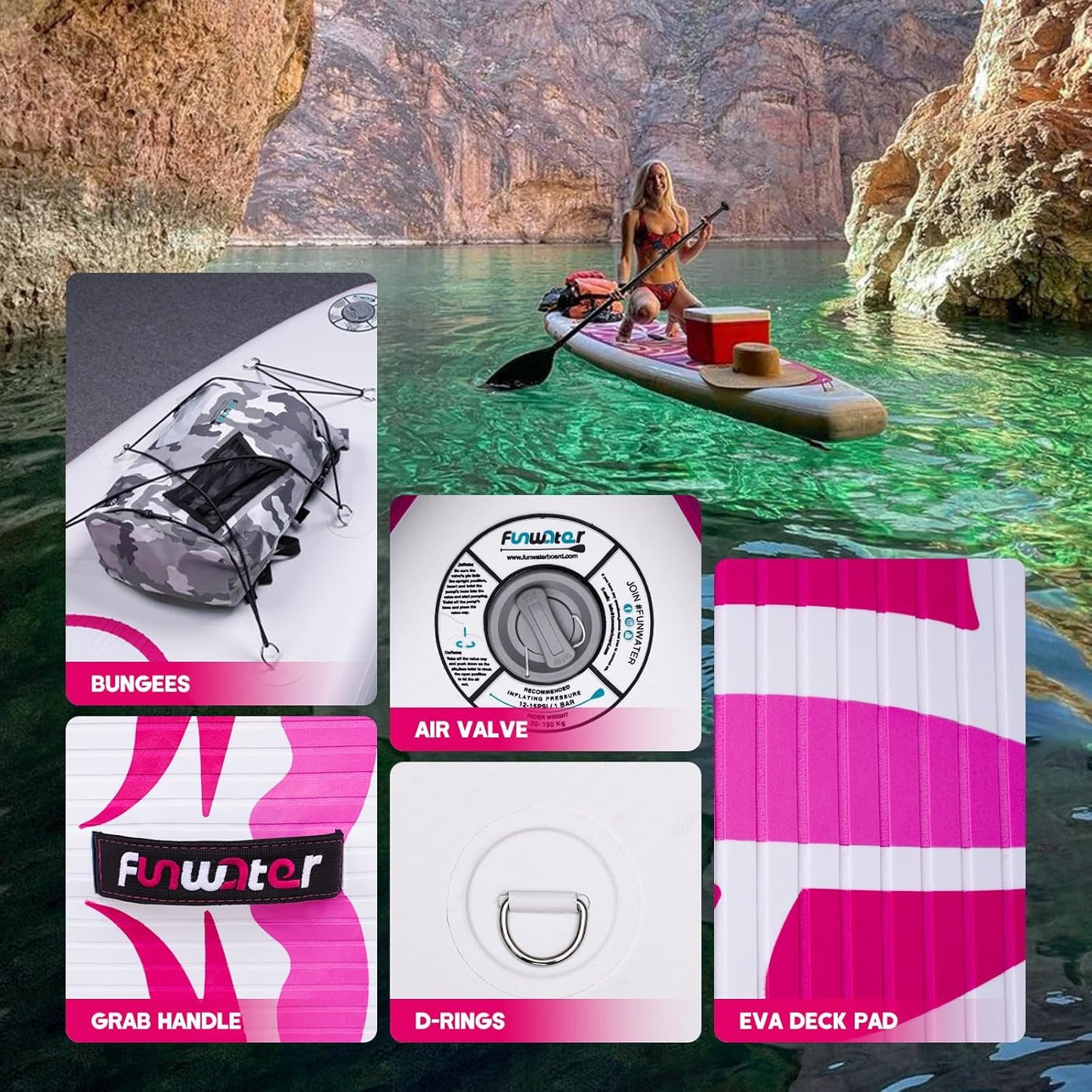 Inflatable Ultra-Light Stand Up Paddle Board for All Skill Levels with Premium SUP Paddleboard Accessories