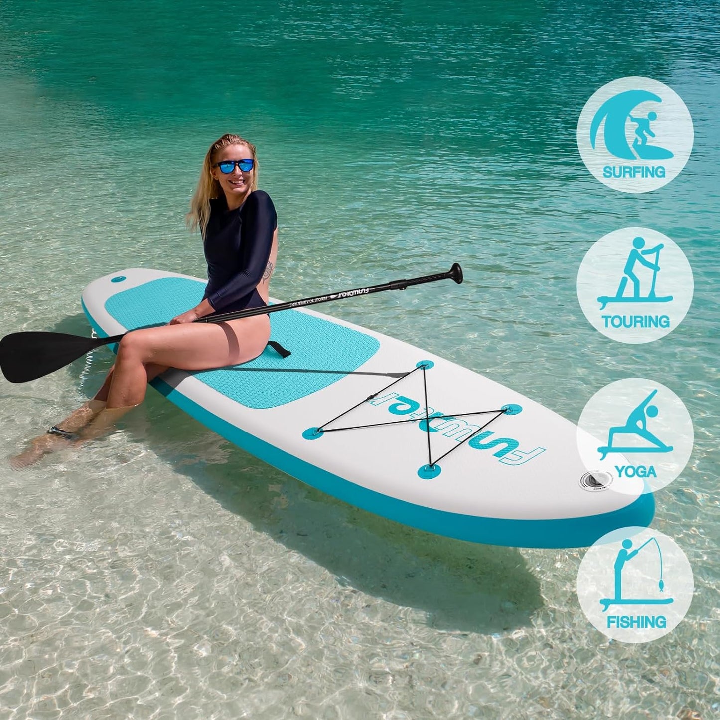 Inflatable Ultra-Light Stand Up Paddle Board for All Skill Levels with Premium SUP Paddleboard Accessories