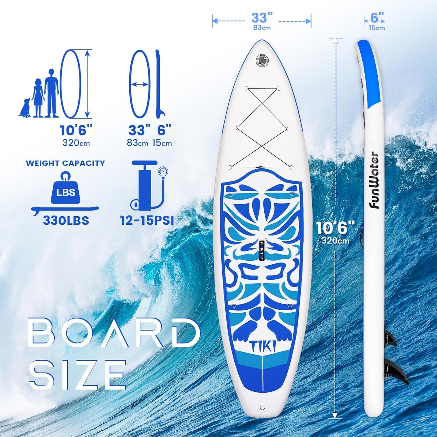 Inflatable Ultra-Light Stand Up Paddle Board for All Skill Levels with Premium SUP Paddleboard Accessories