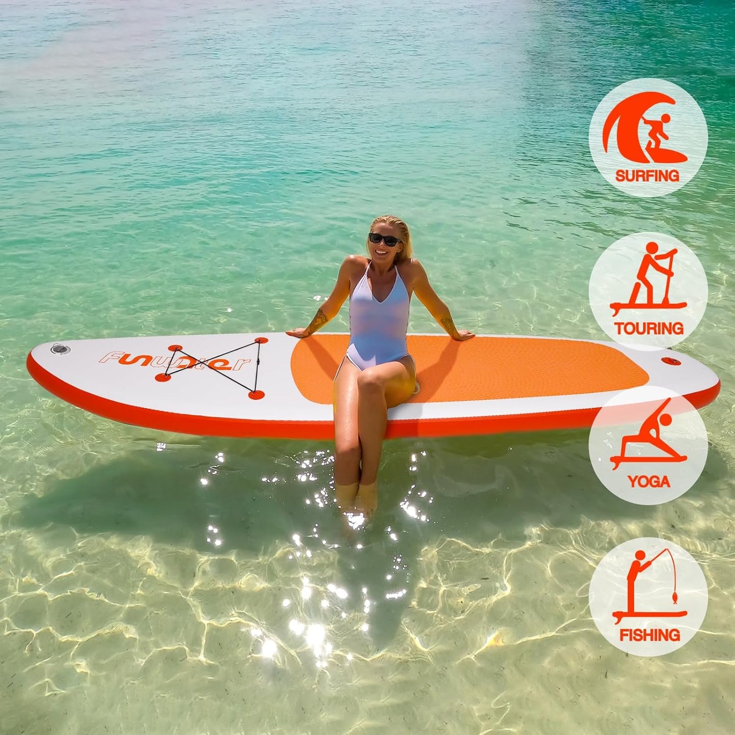 Inflatable Ultra-Light Stand Up Paddle Board for All Skill Levels with Premium SUP Paddleboard Accessories