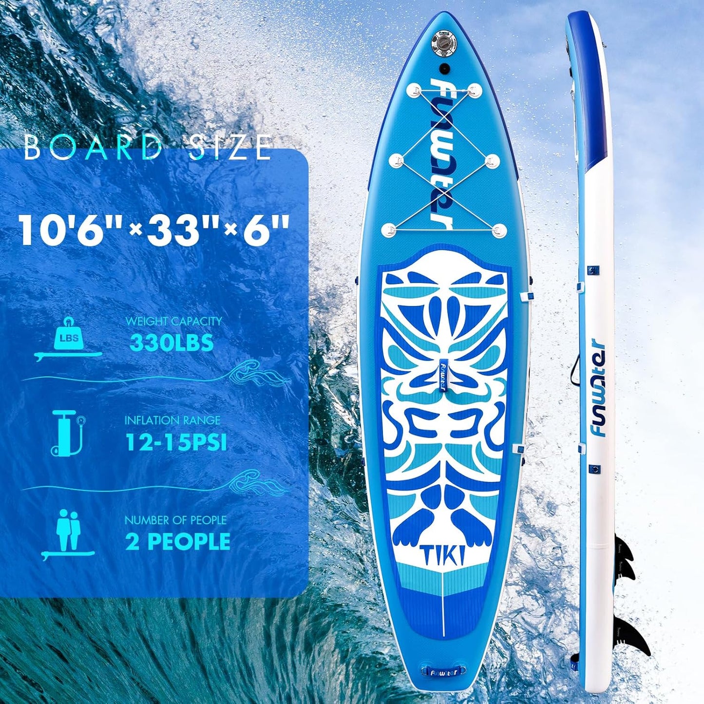 Inflatable Ultra-Light Stand Up Paddle Board for All Skill Levels with Premium SUP Paddleboard Accessories