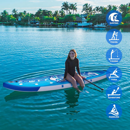 Inflatable Ultra-Light Stand Up Paddle Board for All Skill Levels with Premium SUP Paddleboard Accessories