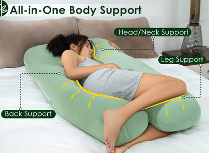 Cooling Maternity Pillow for Sleeping U Shaped Body Pillow for Pregnant Support