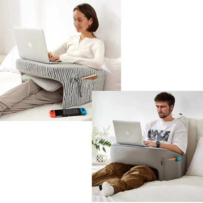 💥Last Day Buy 1 Get 1 Free💥Memory Foam Lap Desk Pillow for Reading, Working, Playing, Crocheting in Bed Couch