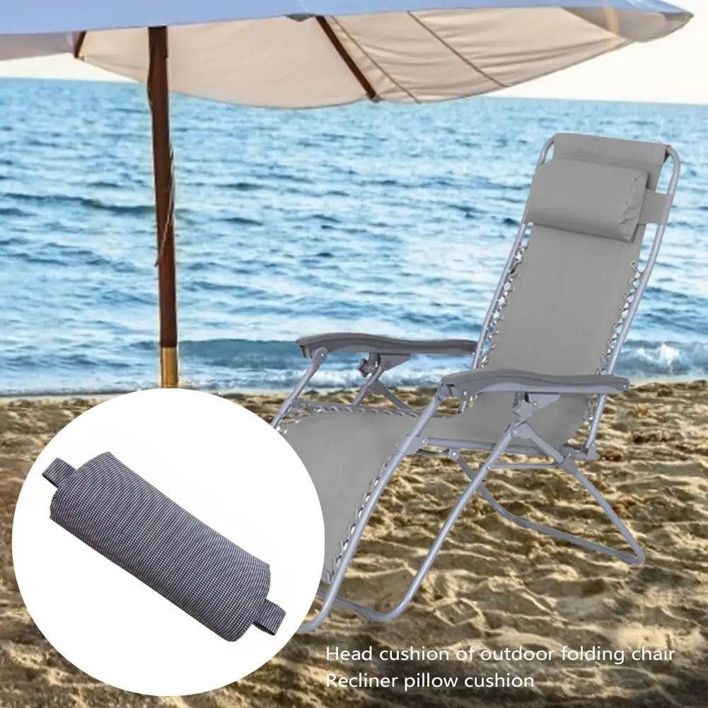 Recliner Headrest Beach Folding Chairs Teslin Pad Pillow Height Adjustable Pad For Lounge Chairs Home Morden Decoration35*15*6cm