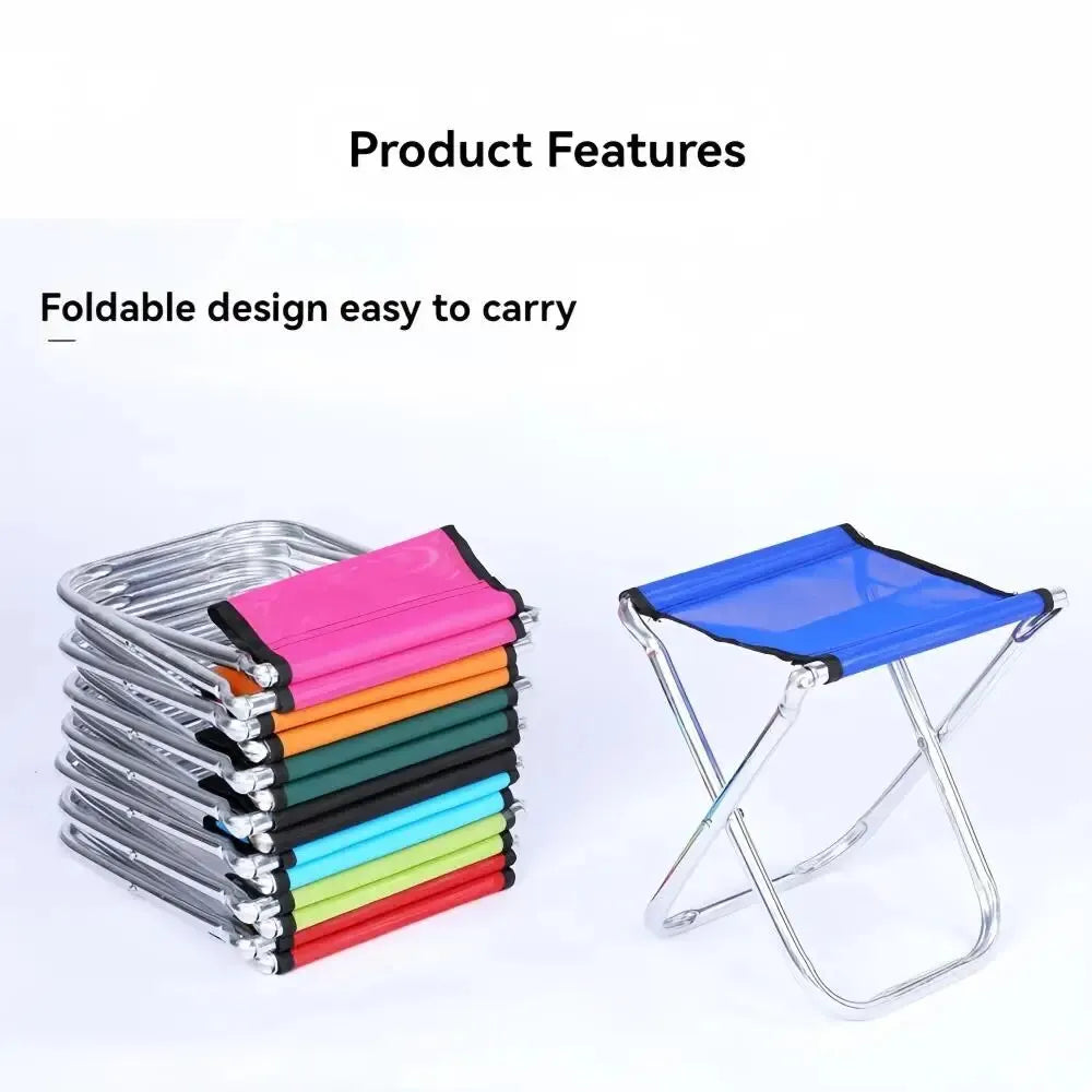 Portable Folding Small Stool Backrest Small Chair Fishing Stool Outdoor Lightweight Folding Stool Small Mazar