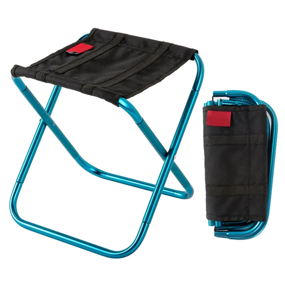 Outdoor Aluminium Alloy Portable Folding Picnic Camping Stool MIni Storage Fishing Chair Ultralight Furniture