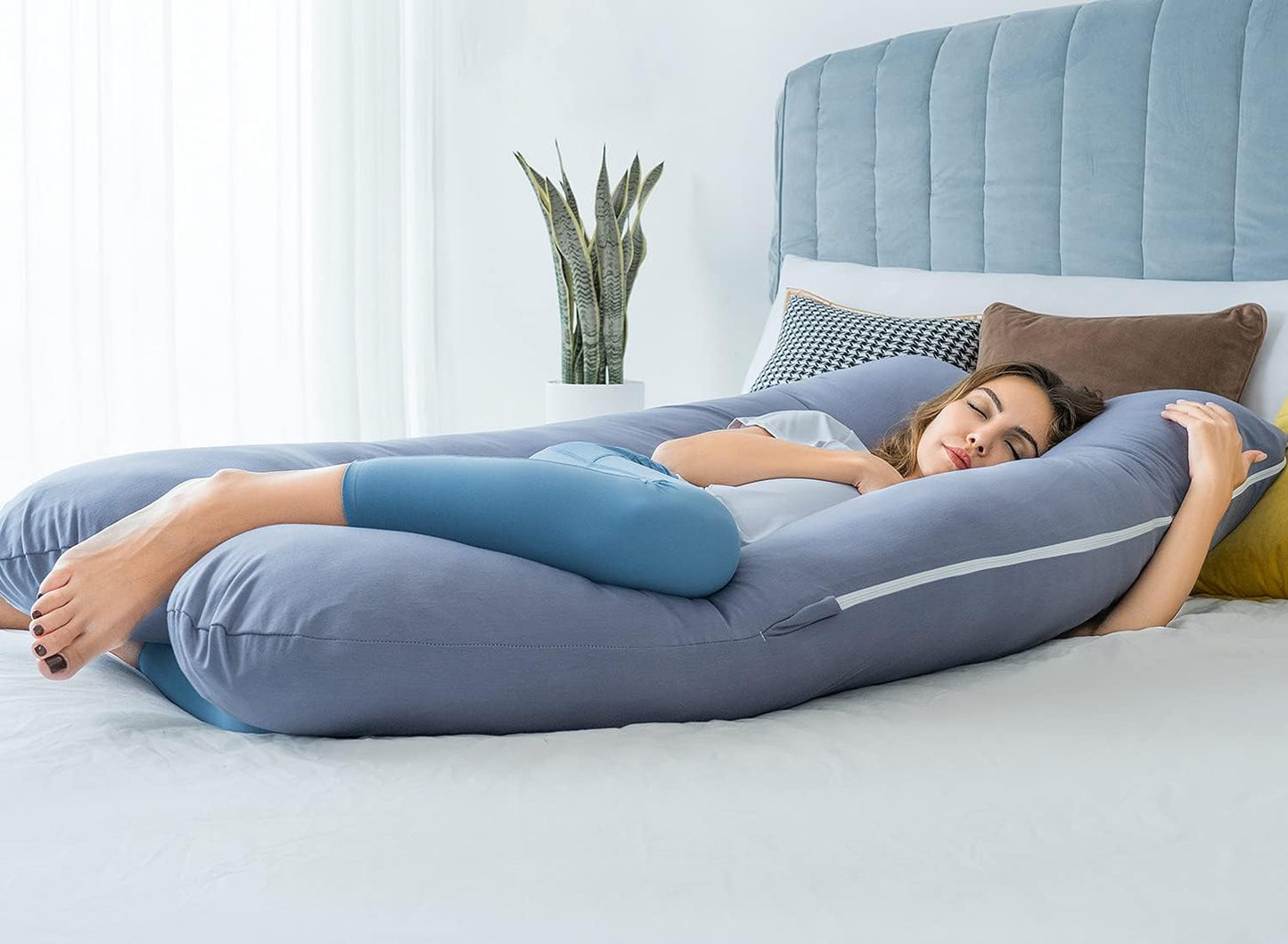 Cooling Maternity Pillow for Sleeping U Shaped Body Pillow for Pregnant Support