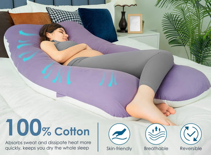 Cooling Maternity Pillow for Sleeping U Shaped Body Pillow for Pregnant Support