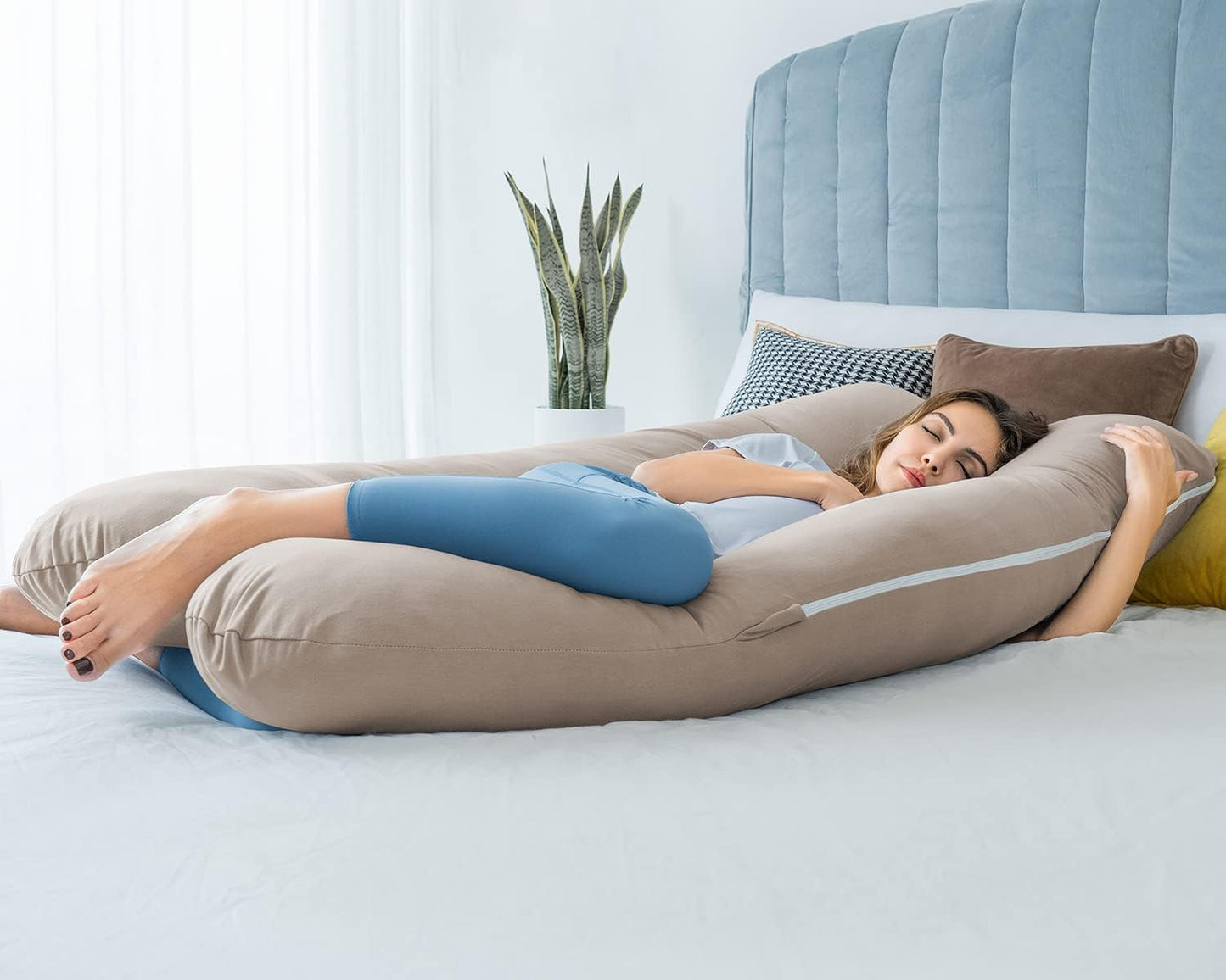 Cooling Maternity Pillow for Sleeping U Shaped Body Pillow for Pregnant Support