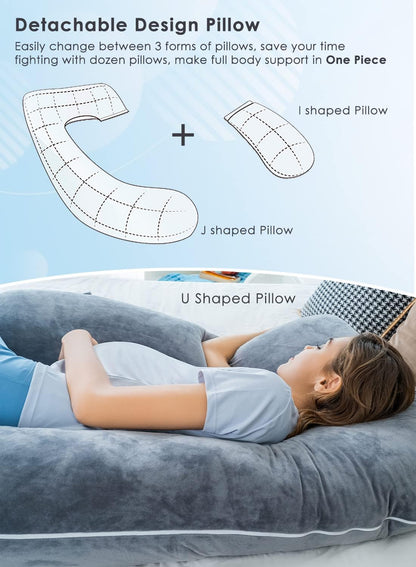 Cooling Maternity Pillow for Sleeping U Shaped Body Pillow for Pregnant Support