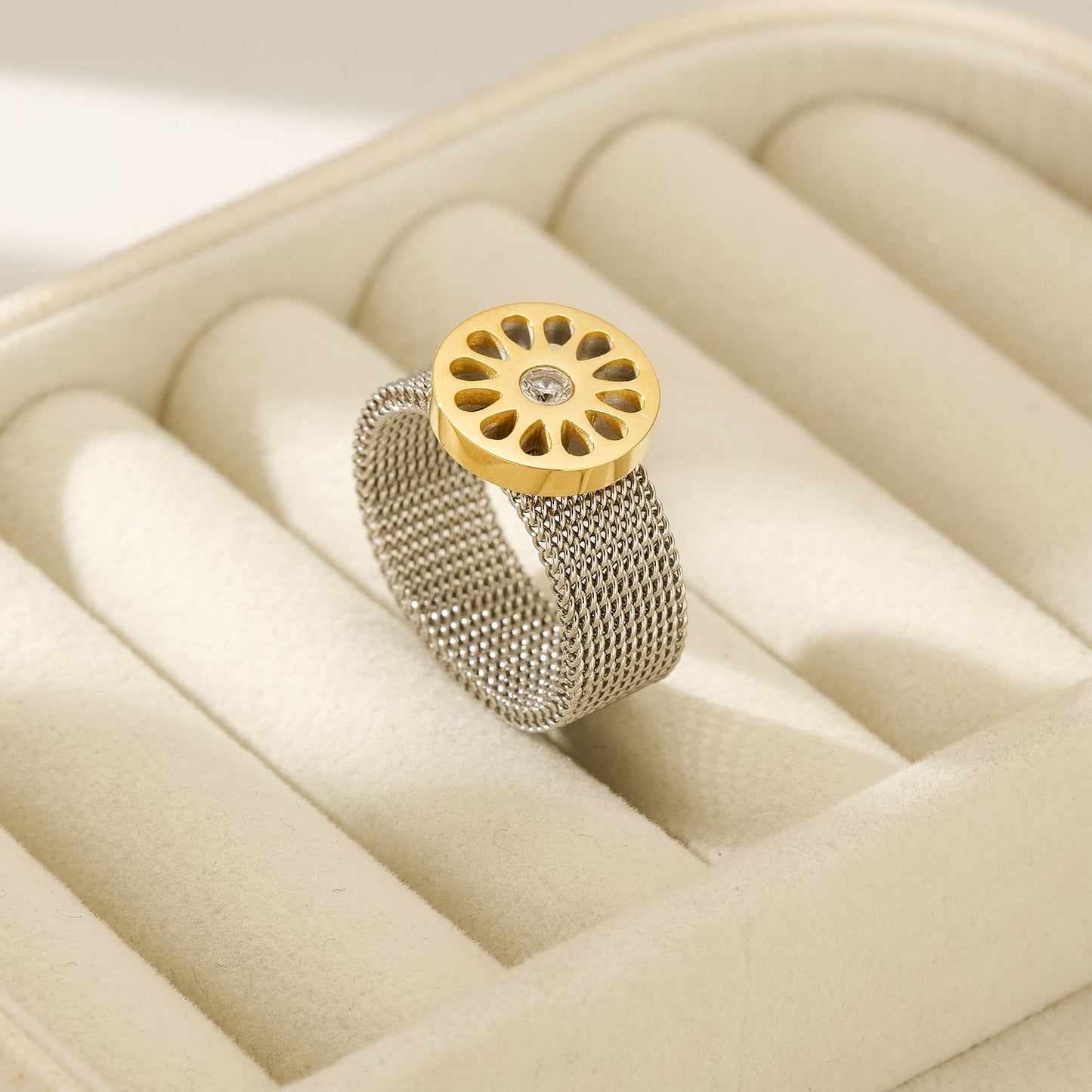 Signature Mesh Ring - Two-Tone